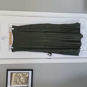 NWT Ricki's Rayon Maxi Skirt in Army Green Size Large